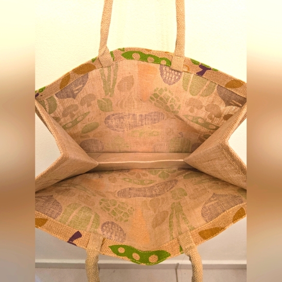 NWOT Trader Joe's Eco-Friendly Burlap Reusable Tote Bag - Picture 3 of 3